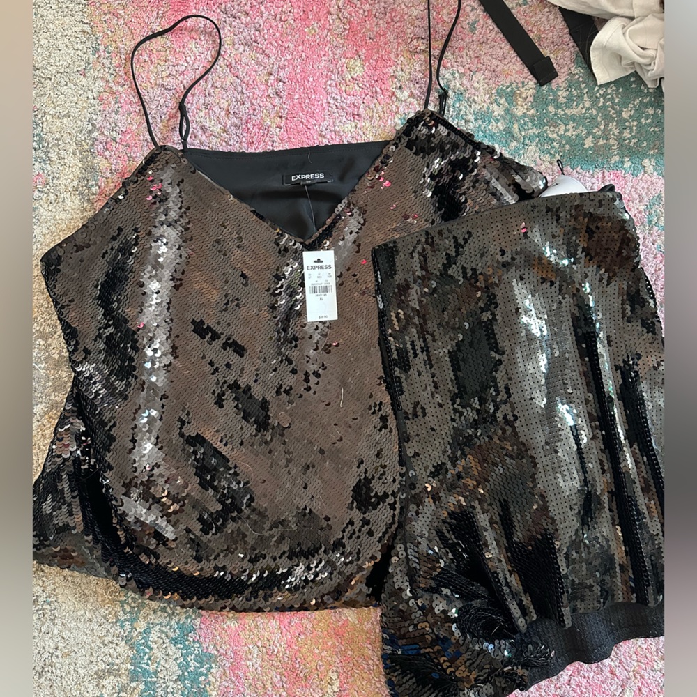 Express black Sequin Set